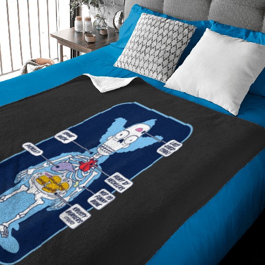 The Simpsonzz Krustyzz the clownn X-Ray  : Bobs Burgers Family Shirt, Bobs Burgers Vintage Baby Blankets