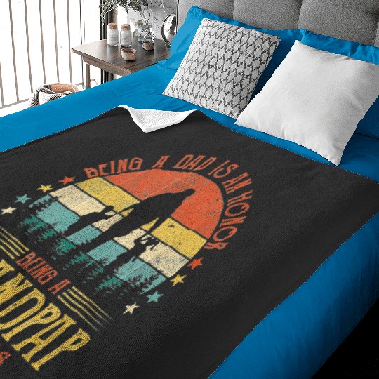 Being A Dad Is An Honor Being A Grandpap Is Priceless Gift  1: Bobs Burgers Family Shirt, Bobs Burgers Vintage Baby Blankets