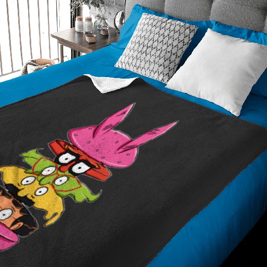 Burger Family  4: Bobs Burgers Family Shirt, Bobs Burgers Vintage Baby Blankets