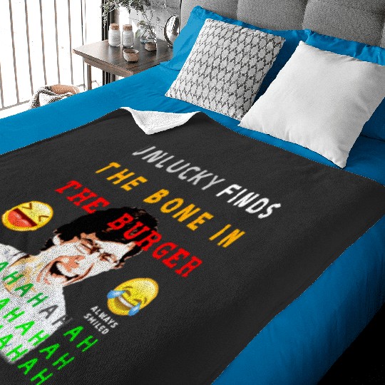 Unlucky finds the bone in the burger  : Bobs Burgers Family Shirt, Bobs Burgers Vintage Baby Blankets