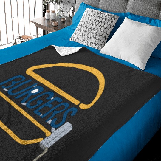 Bobs Burgers Neon Signage  2: Bobs Burgers Family Shirt, Bobs Burgers Vintage Baby Blankets