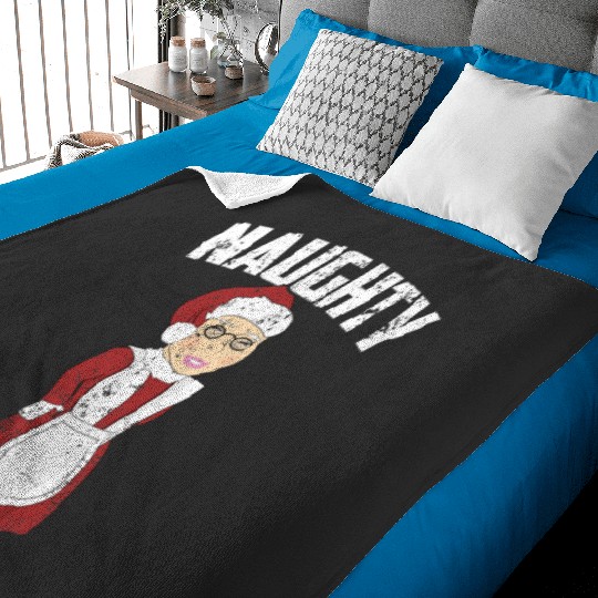 Naughty Or Nice Mrs Claus Christmas Shirt Funny  : Bobs Burgers Family Shirt, Bobs Burgers Vintage Baby Blankets