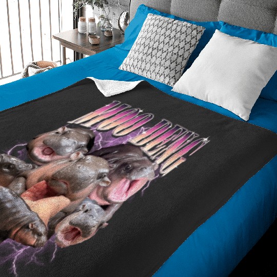 Rap Bootleg Moo-Deng Ba: Bobs Burgers Family Shirt, Bobs Burgers Vintage Baby Blankets