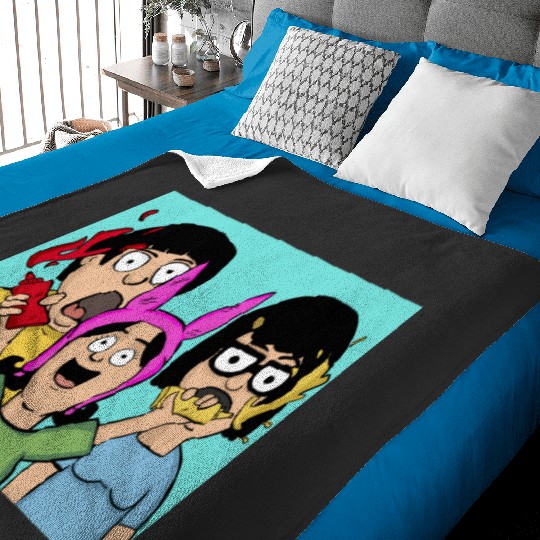 Food Fight  : Bobs Burgers Family Shirt, Bobs Burgers Vintage Baby Blankets