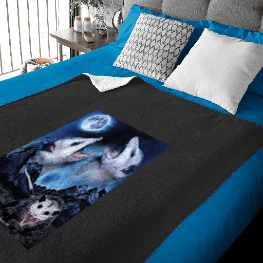Opossum howling wolf moon scream cursed tshirt  : Bobs Burgers Family Shirt, Bobs Burgers Vintage Baby Blankets