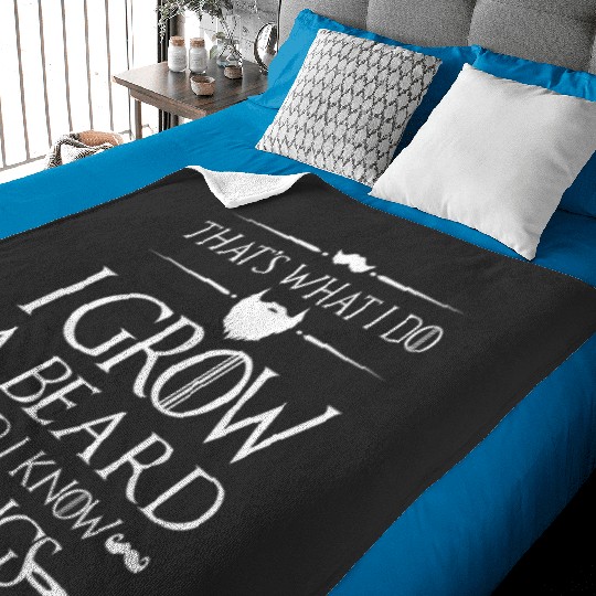 Thats what i do I grow a beard and i know things  : Bobs Burgers Family Shirt, Bobs Burgers Vintage Baby Blankets