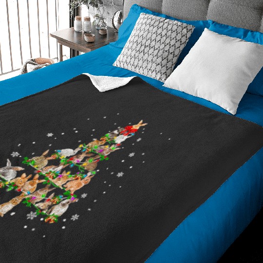 Rabbit Christmas Tree Xmas Merry Gift Halloween Day: Bobs Burgers Family Shirt, Bobs Burgers Vintage Baby Blankets