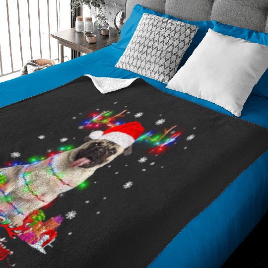 Funny Pug Dog Merry Christmas Party Family Matching    : Bobs Burgers Family Shirt, Bobs Burgers Vintage Baby Blankets