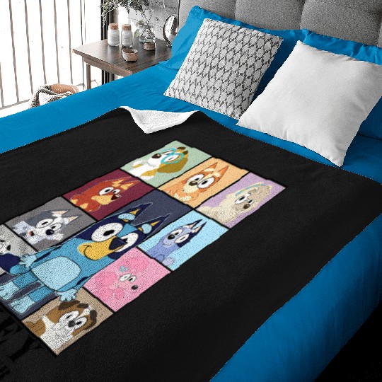 Discover 69 BlueyDad The Eras Tour Vintage Cartoon T-Shirt Baby Blankets