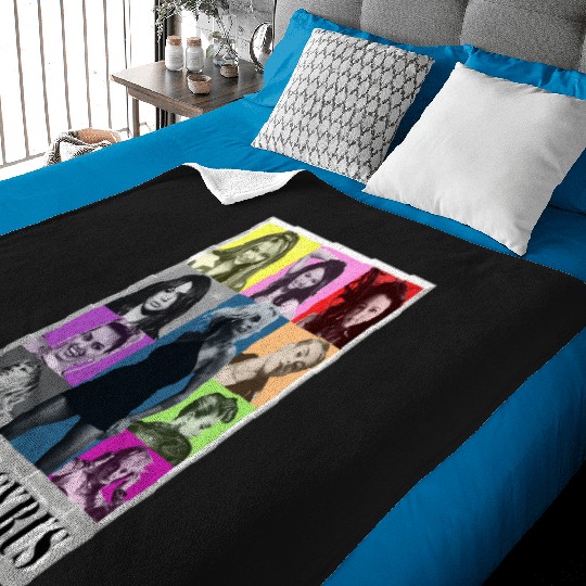 Miley-Cyrus-Eras-Tour-Shirt-Flowers Baby Blankets