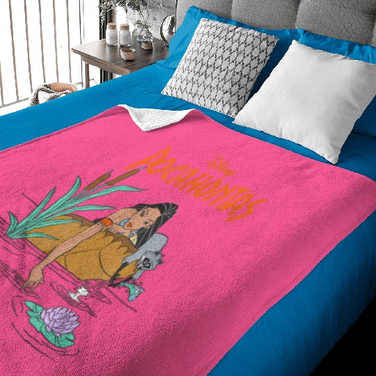 Disney Pocahontas Meeko Afternoon Dreaming Baby Blankets