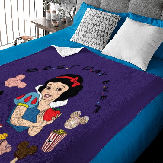 Disney Snow White Baby Blankets, Snow White Disney Snacks Baby Blankets, Disney Best Day Ever Snow White Baby Blankets