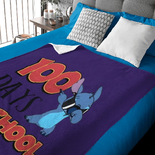 Discover Disney Stitch 100 Days Of School Baby Blankets, 100th Day Of School Baby Blankets