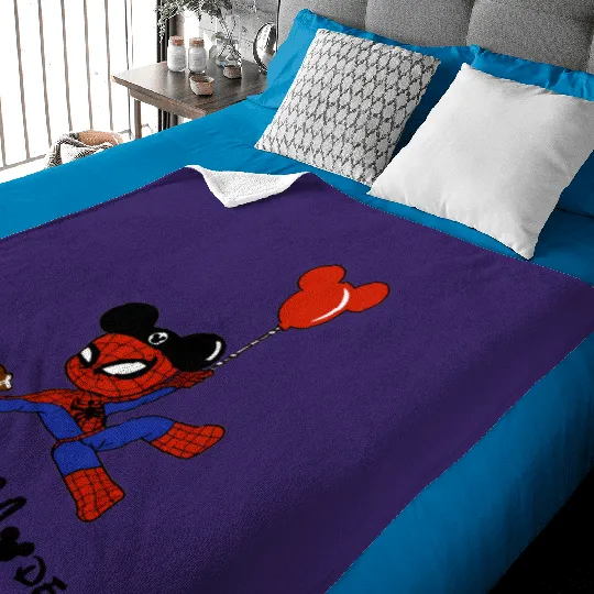 Spiderman Vacay Mode Baby Blankets, Disney Spiderman Baby Blankets