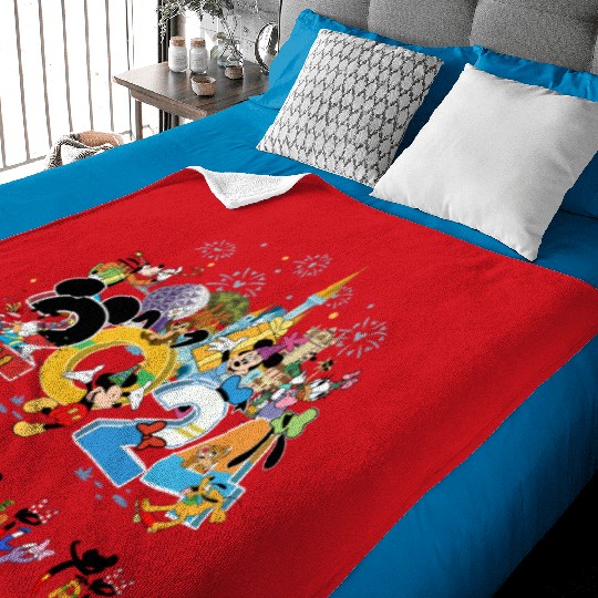 Disney Trip 2024 Mickey And Friends Disney Baby Blankets, Disney Family Matching Baby Blankets