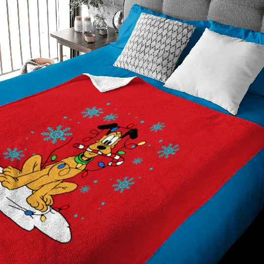 Disney Christmas Baby Blankets, Pluto Christmas Baby Blankets, Disney Pluto Baby Blankets