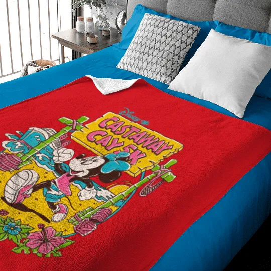 Disney Cruise Castaway Cay Baby Blankets, Minnie Castaway Cay Baby Blankets