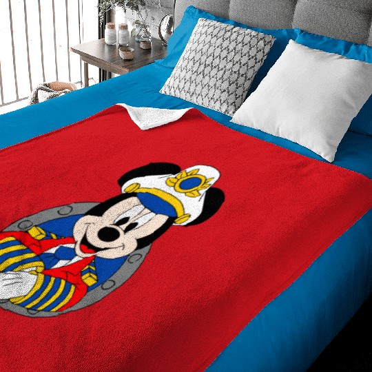 Mickey Mouse  Cruise Captain Baby Blankets, Disney Cruise Trip Baby Blankets