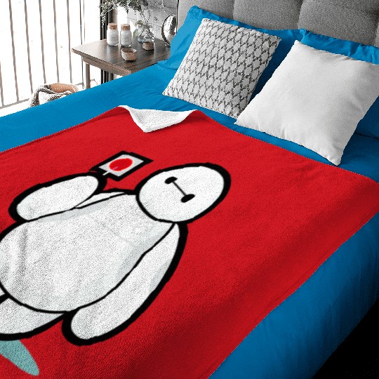 Disney Big Hero 6 Baymax With Lollipop Cute Shot Baby Blankets
