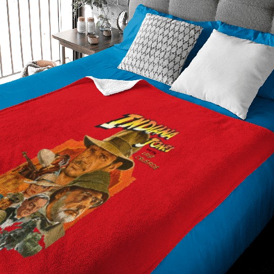 Vintage 90s Indiana Jones Adventure Disneyland 1995,Indiana Jones Baby Blankets, Vintage Disney Movie Baby Blankets