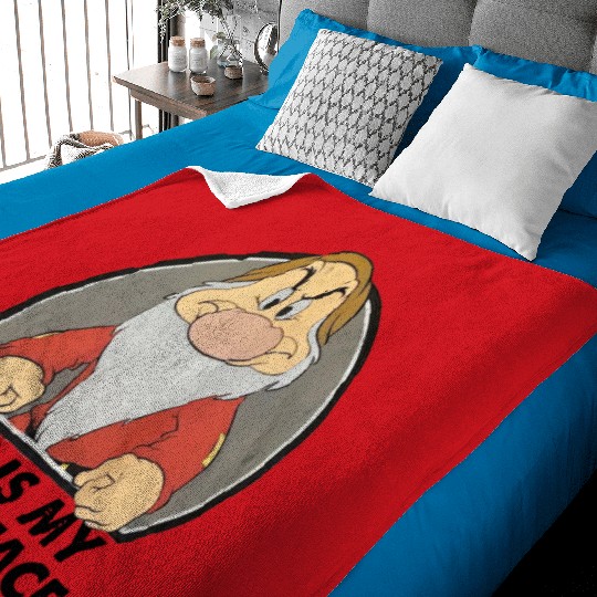 Disney Snow White Grumpy  Baby Blankets, Funny Grumpy Seven Dwarfs Baby Blankets,  Disneyland Vacation 2024 Trip Baby Blankets