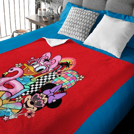 Disney vintage Baby Blankets - Disney Daisy Minnie Baby Blankets - Disney Epcot Baby Blankets