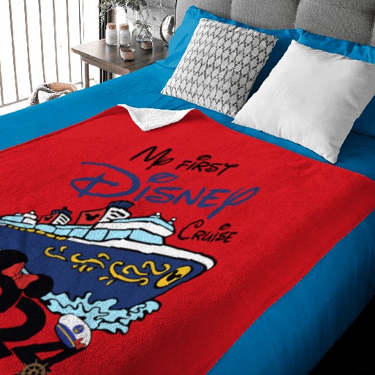 My First Disney Cruise 2024 Baby Blankets, Disney Family Cruise Baby Blankets
