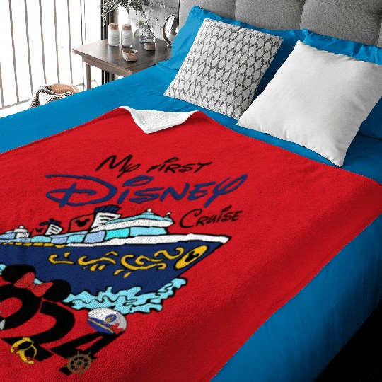 My First Disney Cruise 2024 Baby Blankets, Disney Family Cruise Baby Blankets