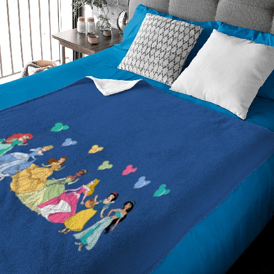 Disney Princess Balloon Baby Blankets, Princess Squad Baby Blankets