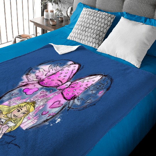 Aurora Princess Baby Blankets, Disney Princess Baby Blankets, Watercolor Disney Princess Baby Blankets