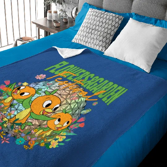 Disney Epcot Orange Bird Baby Blankets, Funny Orange Bird Baby Blankets