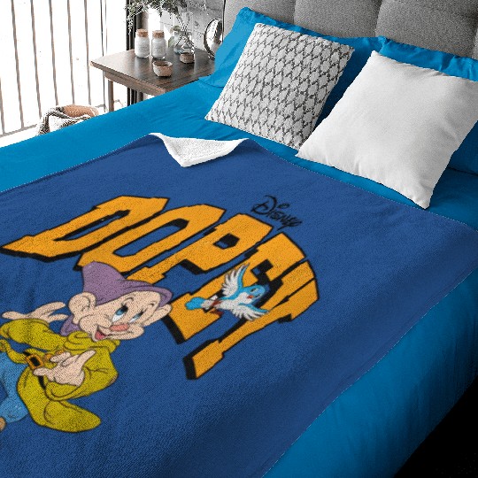 Vintage Dopey Dwarf Baby Blankets, Snow White Seven Dwarfs Baby Blankets, Disney World Disneyland Family Trip