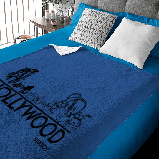 Hollywood Studios Skyline Unisex Baby Blankets/Matching Park Baby Blankets/Disney Trip Baby Blankets/Hollywood Studios Baby Blankets