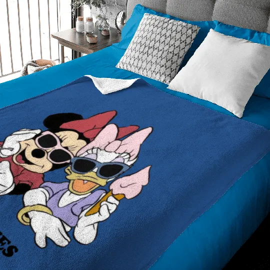 Retro Minnie and Daisy Baby Blankets, Disney Bestie Baby Blankets, Minnie Mouse Baby Blankets, Disney Girl Trip, Disney Matching Baby Blankets