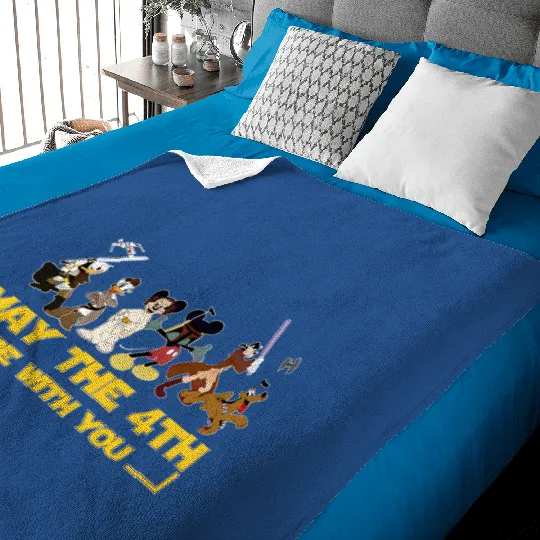 Disney Star Wars Be With You Baby Blankets, May The 4th Baby Blankets, Mickey and Friends Baby Blankets