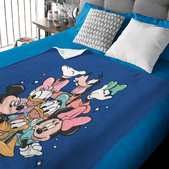 Vintage Mickey and Friends Baby Blankets, Disneyland Baby Blankets, Mickey And Friends