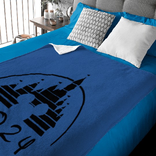 Disney 2024 Family Vacation Baby Blankets, Disney Castle 2024 Baby Blankets