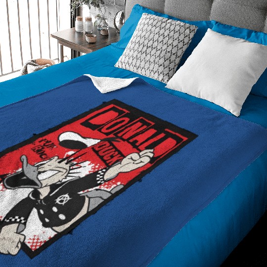Donald Duck Punk Rock Disney Mickey Mouse Magic Kingdom Family  Baby Blankets