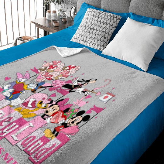 Disneyland Sweethearts Nite Baby Blankets, Mickey and Friends Valentine's Day Baby Blankets