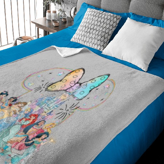 Disney Princess Tank, Vintage Princess Watercolor Tank Baby Blankets