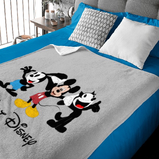 Julius the Cat Oswald the Lucky Rabbit Mickey Mouse Baby Blankets, Disney Trip Baby Blankets