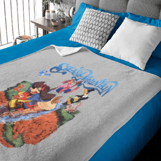 Vintage Disney Splash Mountain Baby Blankets, Disney Mountain Baby Blankets, Brer Rabbit, Brer Bear, Water Ride Disneyworld Baby Blankets