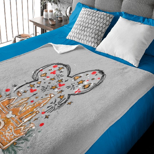 Discover Disney Gingerbread Castle Baby Blankets