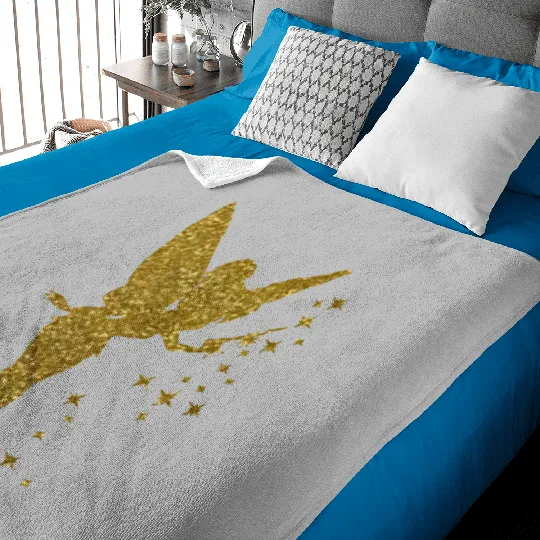 Tinkerbell Baby Blankets, Tinkerbell Glitter Baby Blankets, Peter Pan Baby Blankets, Fairy Baby Blankets, Disney Baby Blankets