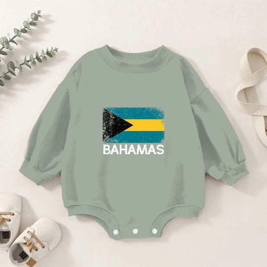 Bahamian Flag Made In Bahamas Baby Romper Sweatshirts