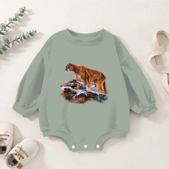 Mountain Lion Cougar Baby Romper Sweatshirts