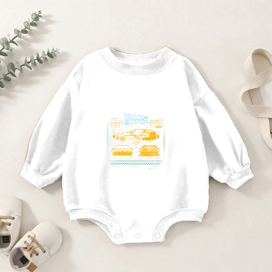 Back To The Future 35Th Anniversary Delorean Baby Romper Sweatshirts
