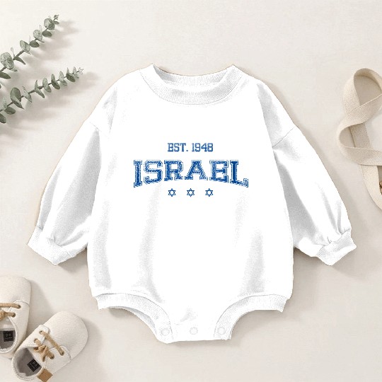 Israel-blue Baby Romper Sweatshirts