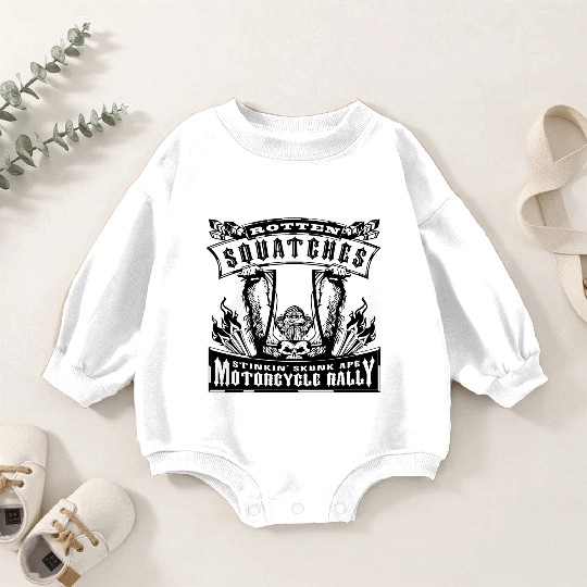 Rotten Squatches Stinkin' Skunk Ape Rally Baby Romper Sweatshirts