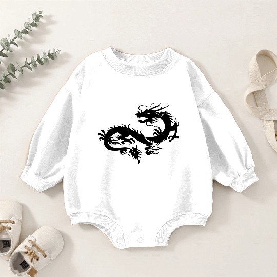 Chinese dragon art Baby Romper Sweatshirts